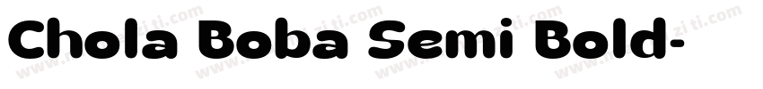 Chola Boba Semi Bold字体转换